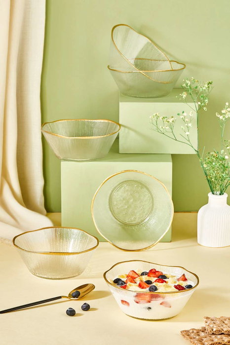Hermia Set de 6 Cuencos Ekol de Vidrio Transparente 15 cm Hermia Set de 6 Cuencos Ekol de Vidrio Transparente 15 cm